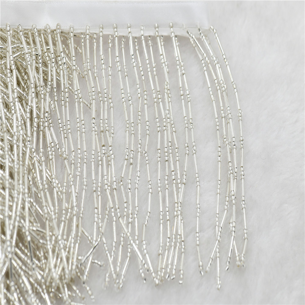 Beaded Trim Fringe - ริบบิ้นลูกปัดแก้วกว้าง 1 หลา 10 ซม. สำหรับตกแต่งโคมไฟ